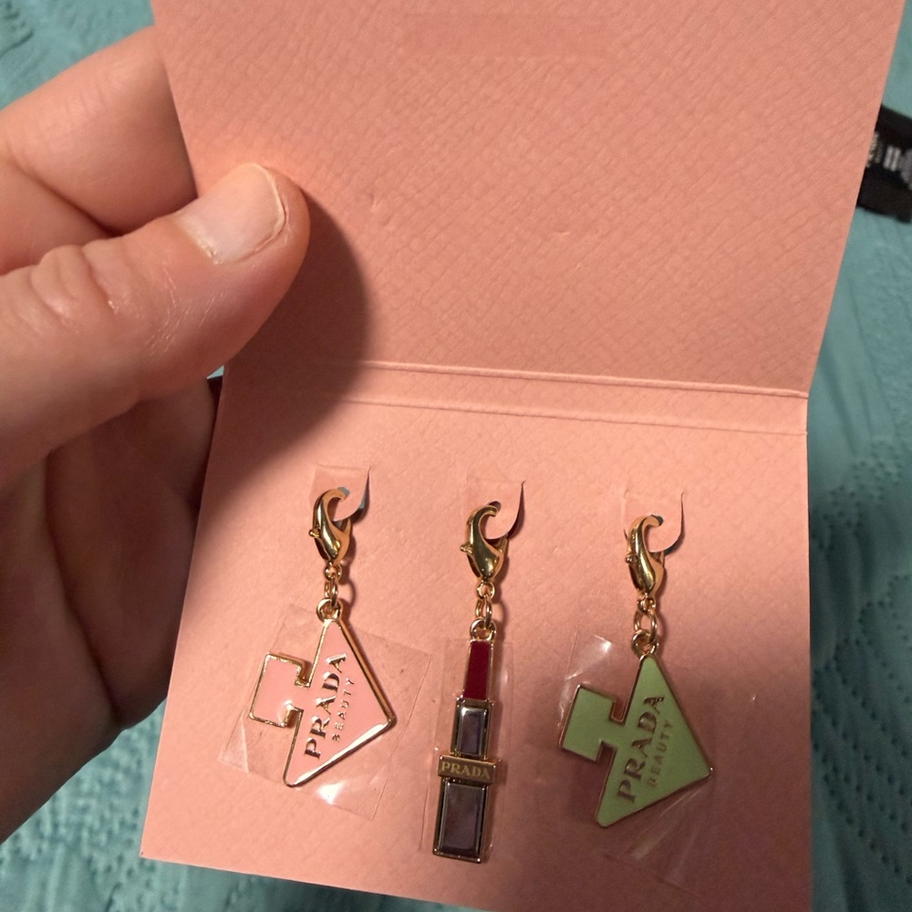 Prada Gold and Red Beauty Charms - Picture 3 of 7
